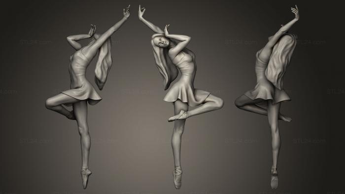 Статуэтки девушки (Балерина 6, STKGL_0001) 3D модель для ЧПУ станка